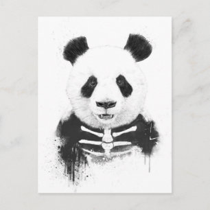 Zombie panda postcard