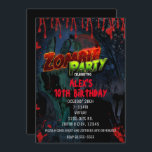 ZOMBIE PARTY Halloween Comic Party Invitations<br><div class="desc">ZOMBIE PARTY Halloween Comic Party Invitations</div>