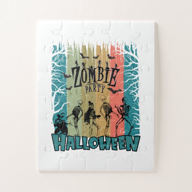 Zombie Party, Halloween Jigsaw Puzzle (Vertical)