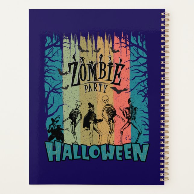 Zombie Party, Halloween Planner (Back)