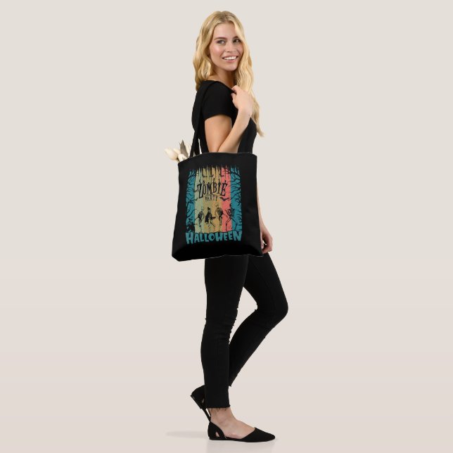 Zombie Party, Halloween Tote Bag (On Model)