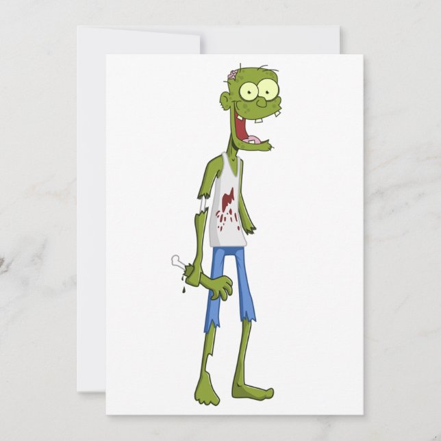  Zombie Party Invitation – Halloween Card (Front)