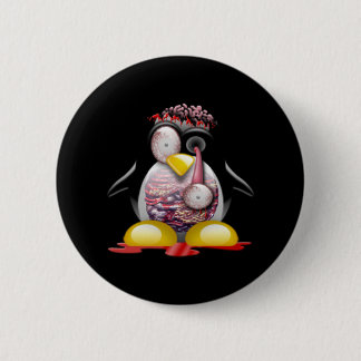 Zombie Penguin 6 Cm Round Badge