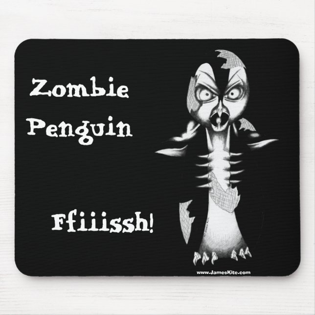 Zombie Penguin: Ffiiissh! Mouse Mat (Front)