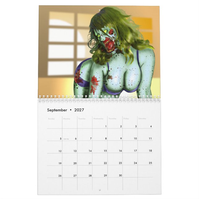 Zombie Pin-Up Calendar (Sep 2027)