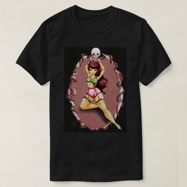 zombie pin up gal T-Shirt (Design Front)