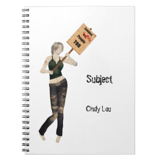 Zombie Pin Up Girl Protest I Spiral Notebook