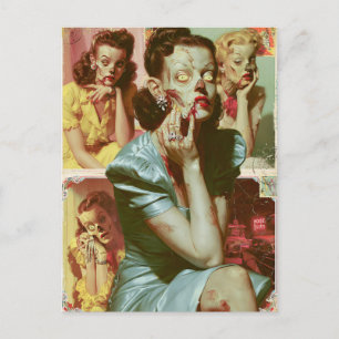 Zombie Pin-Up IV Postcard