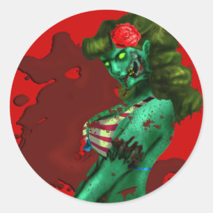 Zombie Pin-up Sticker