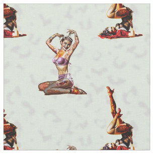 Zombie Pin Ups Fabric