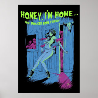 Zombie Pinup Girl Poster