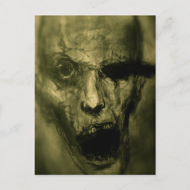 ZOMBIE Postcard by 'The Tormented Alexander' (Front)