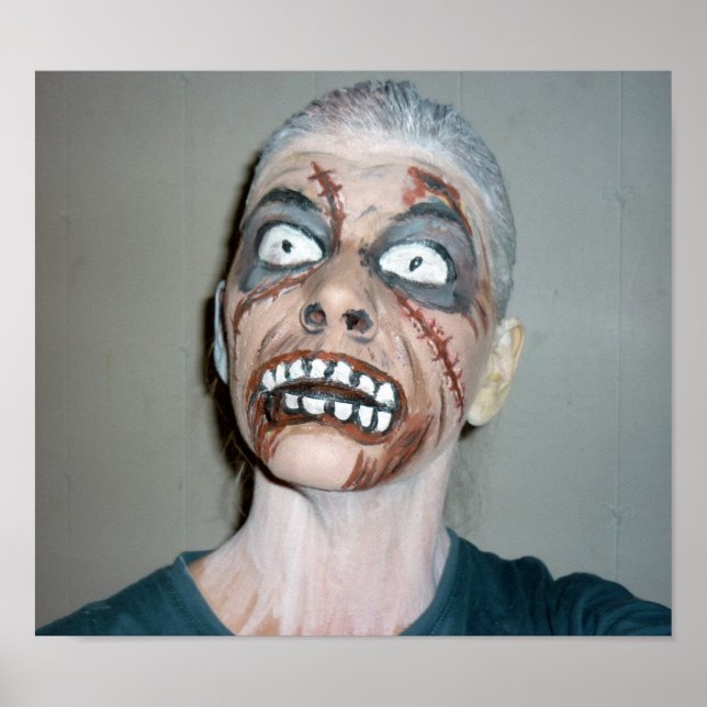 zombie poster zombie face painting (Front)