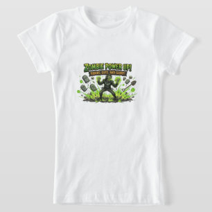 Zombie Power Up Gamer Graphic T-Shirt