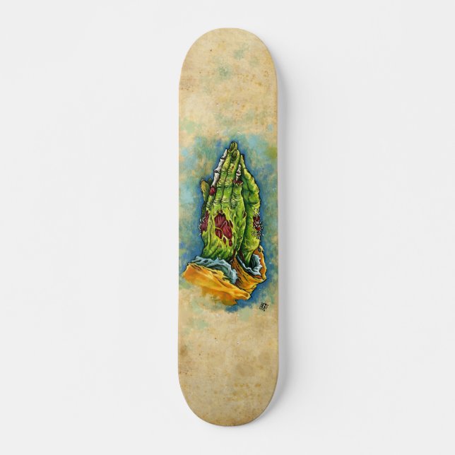 ZOMBIE PRAYING HANDS SKATEBOARD (Front)