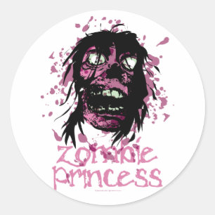 Zombie Princess Classic Round Sticker