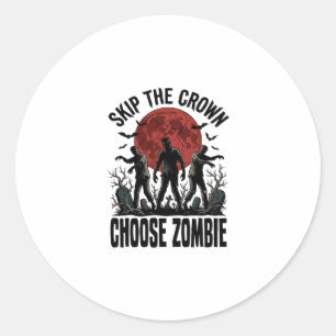 Zombie Princess Shirt Vintage Horror Graphic_1 Classic Round Sticker