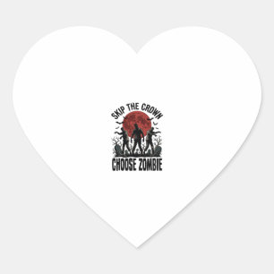 Zombie Princess Shirt Vintage Horror Graphic_1 Heart Sticker