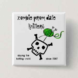 zombie prom date knitters...PINS TOO!! 15 Cm Square Badge