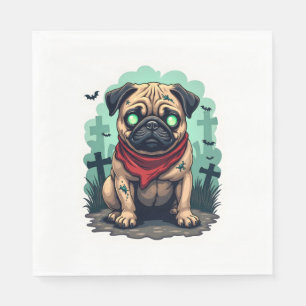 Zombie Pug Parade Napkin