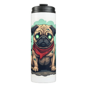Zombie Pug Parade Thermal Tumbler