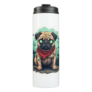 Zombie Pug Parade Thermal Tumbler