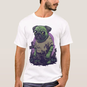Zombie Pug � Undead Funny Halloween Dog T-Shirt