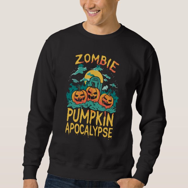 Zombie Pumpkin Apocalypse Sweatshirt (Front)