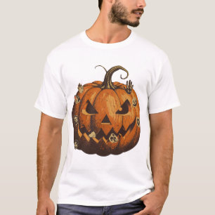 Zombie Pumpkin Creepy Undead Halloween T-Shirt