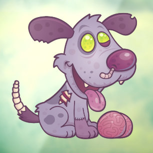 Zombie Puppy Window Cling