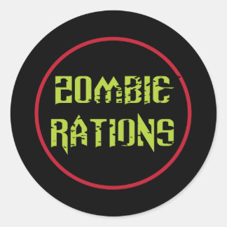 Zombie Rations Classic Round Sticker