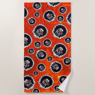 ZOMBIE Red Eyes B Beach Towel