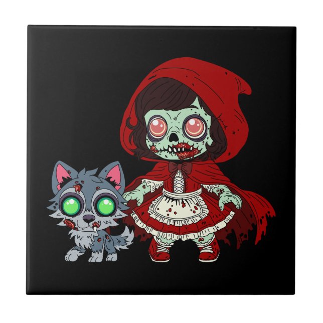 Zombie Red Riding Hood Tile (Front)