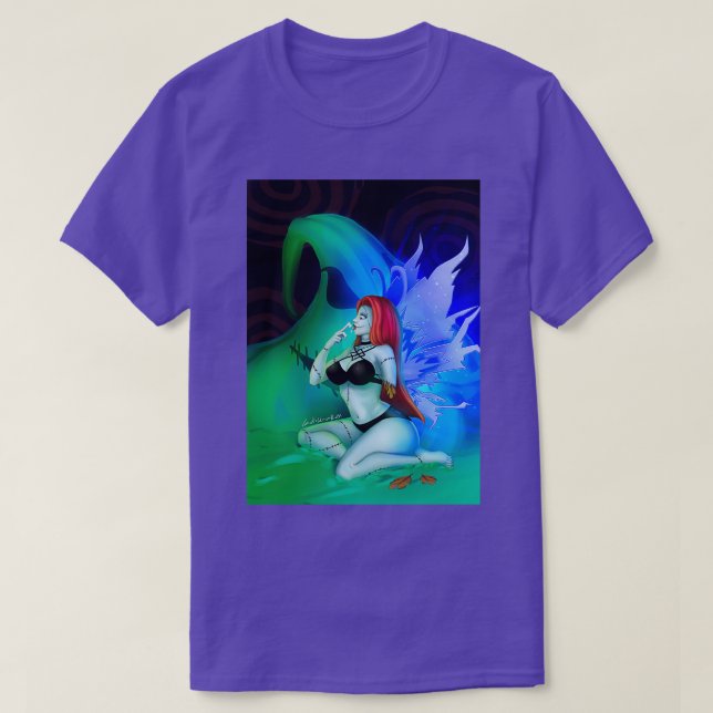 Zombie Redhead Fairy Beach T-Shirt (Design Front)