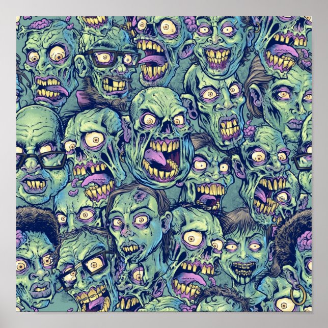 Zombie Repeatable Pattern Poster (Front)