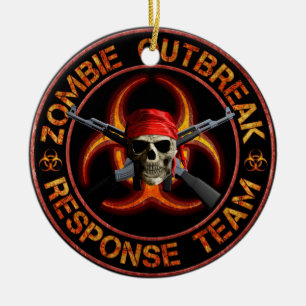 Zombie Response Team Ceramic Tree Decoration