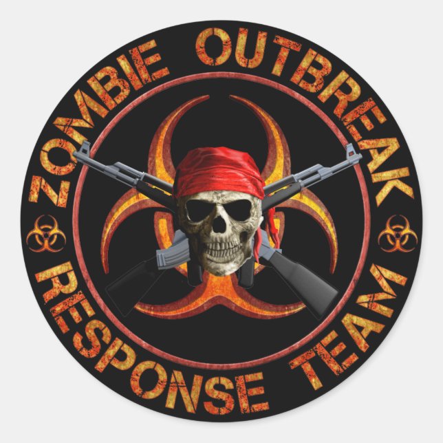 Zombie Response Team Classic Round Sticker (Front)