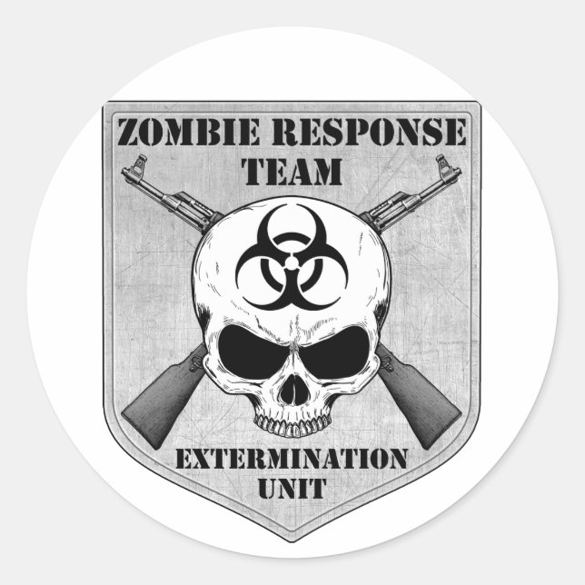 Zombie Response Team Classic Round Sticker (Front)
