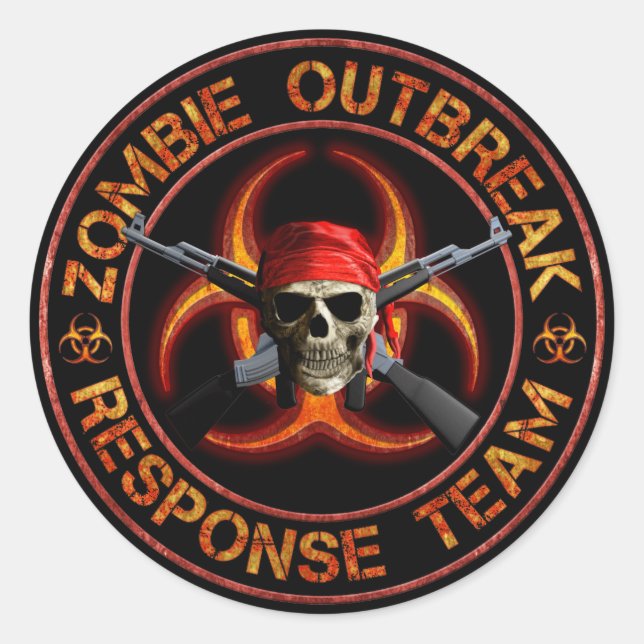 Zombie Response Team Classic Round Sticker (Front)