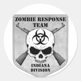 Zombie Response Team: Indiana Division Classic Round Sticker