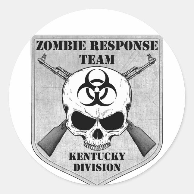 Zombie Response Team: Kentucky Division Classic Round Sticker (Front)