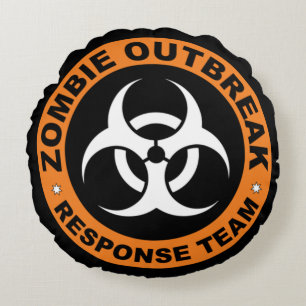 Zombie Response Team Round Cushion
