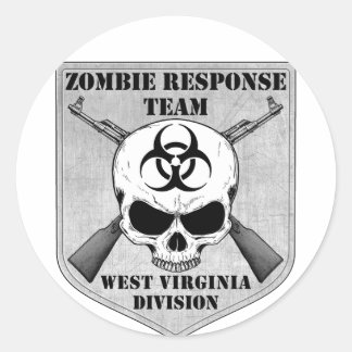 Zombie Response Team: West Virginia Division Classic Round Sticker