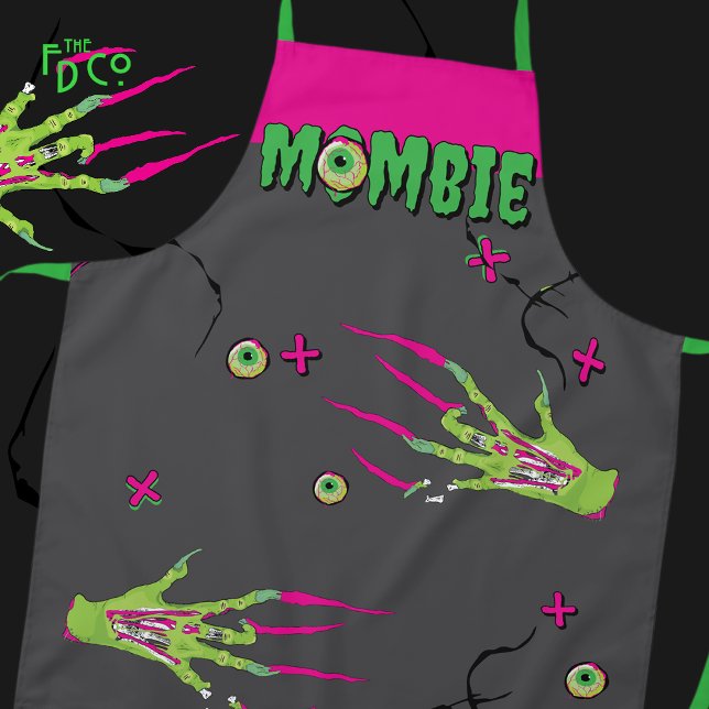 Zombie Rippin’ Eyeball Poppin’ Funky Funny Mombie  Apron (Creator Uploaded)