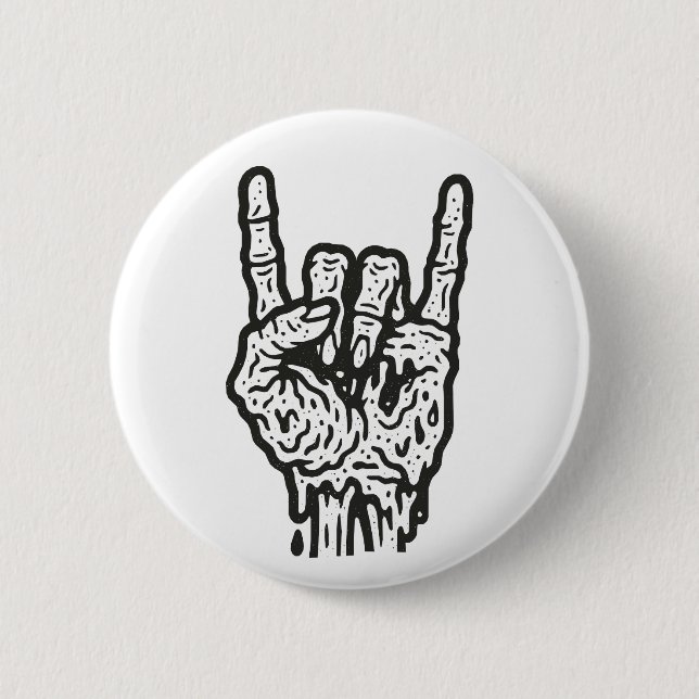 Zombie Rock 6 Cm Round Badge (Front)