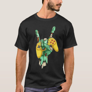 Zombie Rock Hand Holding Gaming Controller T-Shirt