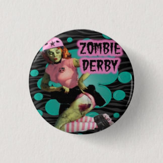 Zombie Roller Derby Girl 3 Cm Round Badge