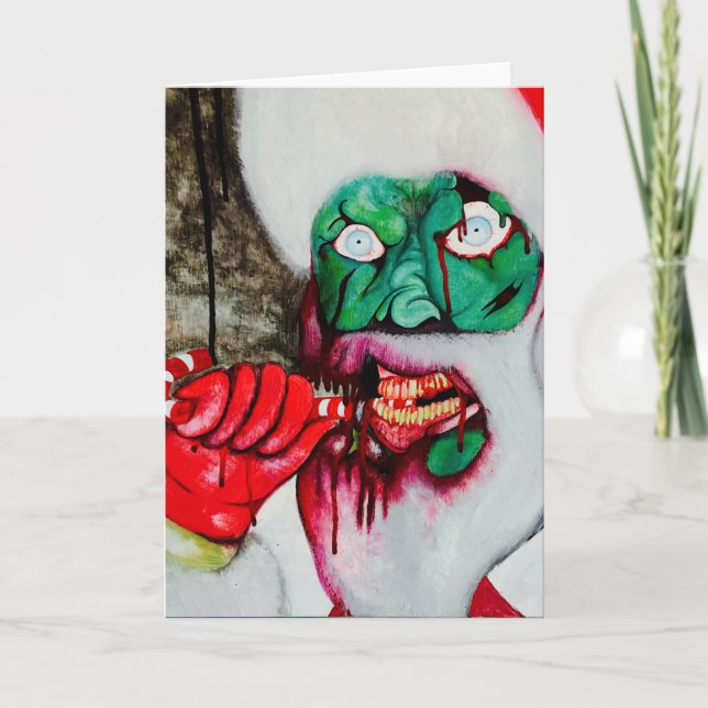 Zombie Santa Christmas card (Front)