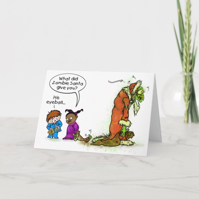 Zombie Santa Christmas Card (Front)
