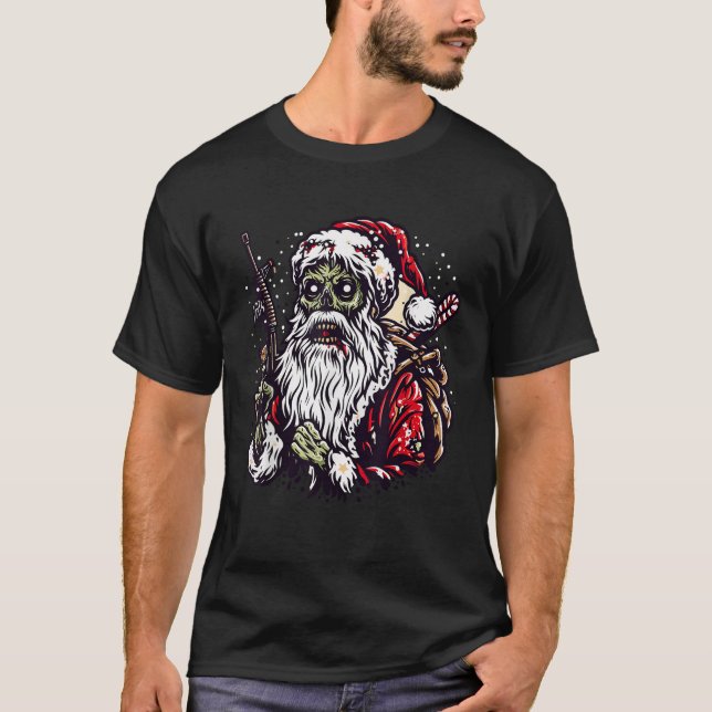 Zombie Santa Claus Christmas Zombies Xmas Horror S T-Shirt (Front)